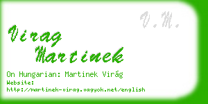 virag martinek business card